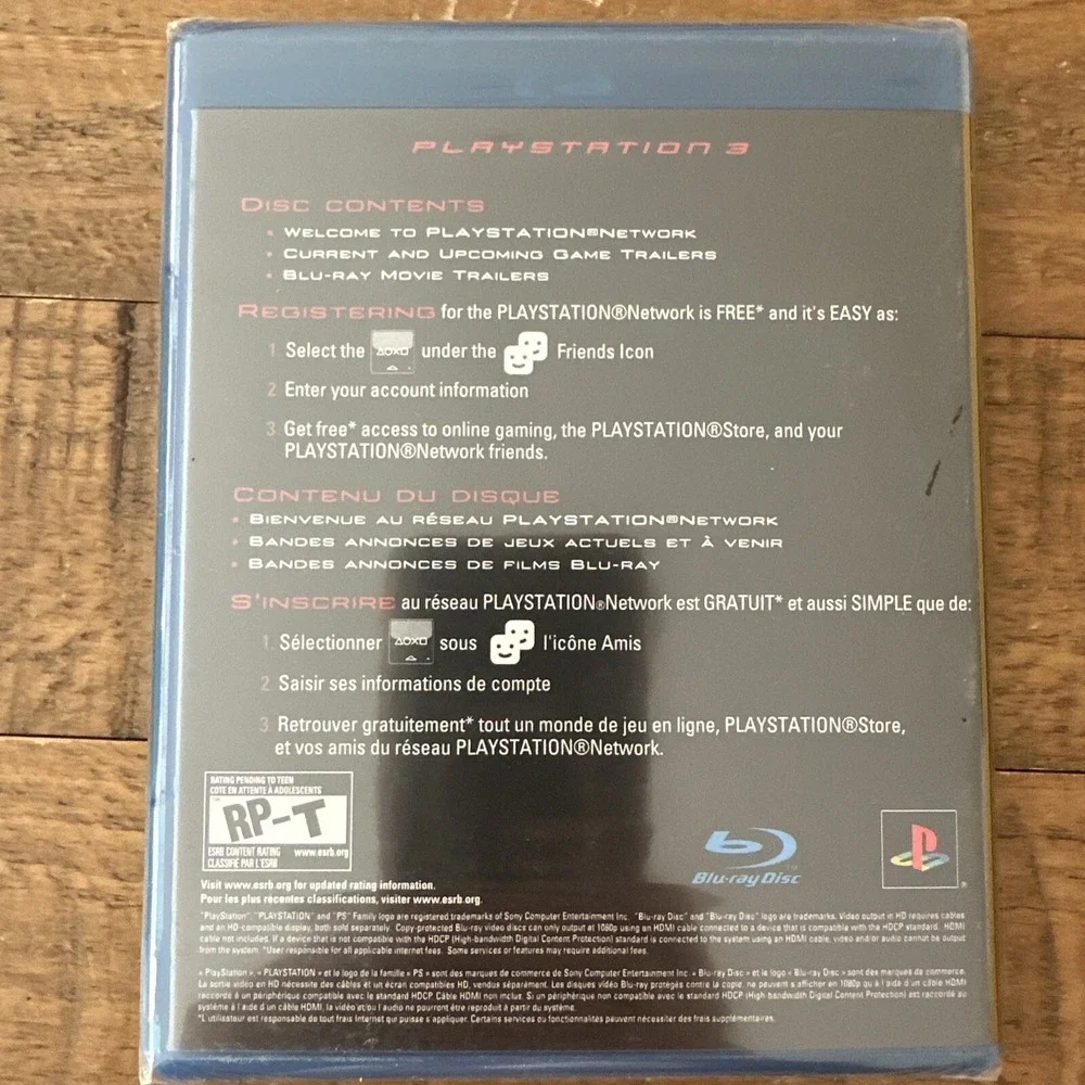 Sealed PS3 Blu-ray Disc DVD Welcome to Playstation 3 Network Game Trailers